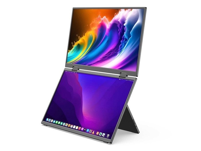 Minix SF15 Fold便携显示屏发布 15.6 英寸双屏设计，权威硬件评测网站,www.dnpcw.com